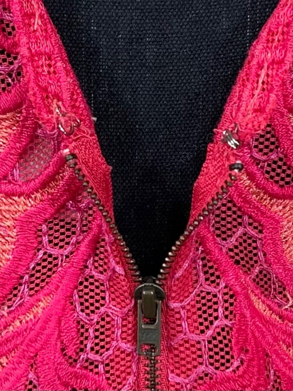 Yoana Baraschi for Anthropologie Pink Lace Cocktail Dress Size 4 - Picture 6 of 11